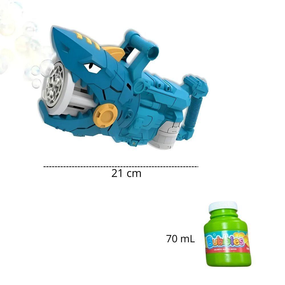 Canhão De Bolhas De Sabão Pistola De Bolhas Tubarão - 4
