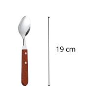 Kit 12 Colher Cabo De Madeira Para Jantar Almoço Restaurantes Qualidade Premium - 3