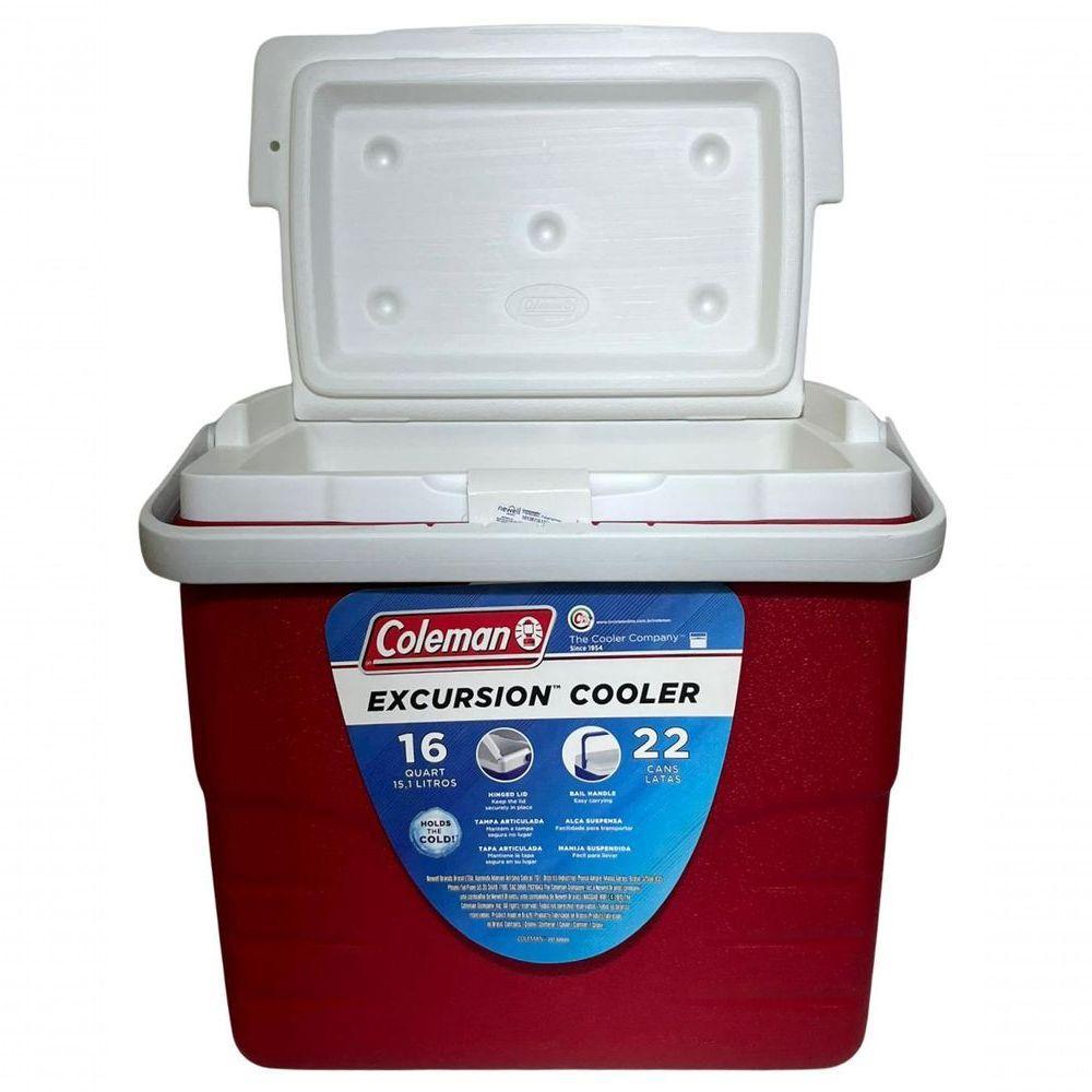 Caixa Térmica Coleman 16qt 15,1 Litros Cor Vermelha 22 Latas - 2