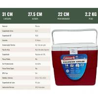Caixa Térmica Coleman 16qt 15,1 Litros Cor Vermelha 22 Latas - 3