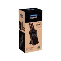 Jogo De Facas Para Churrasco Black 5 Peças Com Lâminas De Aço Inox Escurecido 22999/045 - 2