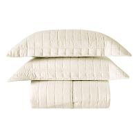 Cobre Leito Matelassê Percal 300 Fios Basic King 03 Peças 100% Poliéster - Marfim - 1