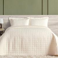 Cobre Leito Matelassê Percal 300 Fios Basic King 03 Peças 100% Poliéster - Marfim - 2