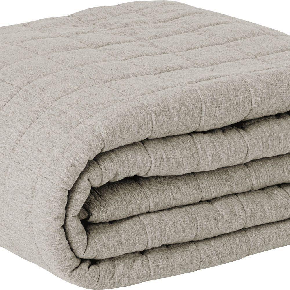 Cobre Leito Tecebem King Malha 100% Algodão Lisa Em Matelasse 240m X 280m Trigo - 3