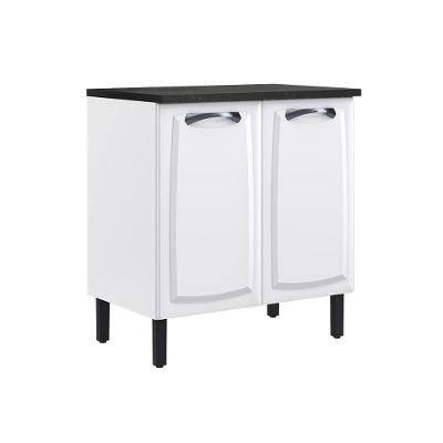 Balcão De Cozinha Itatiaia Em Aço 2portas Branco New Premium