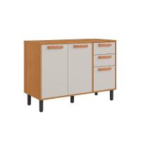 Armário Balcão Itatiaia 3 Portas 2 Gavetas Off White Nápoles - 1