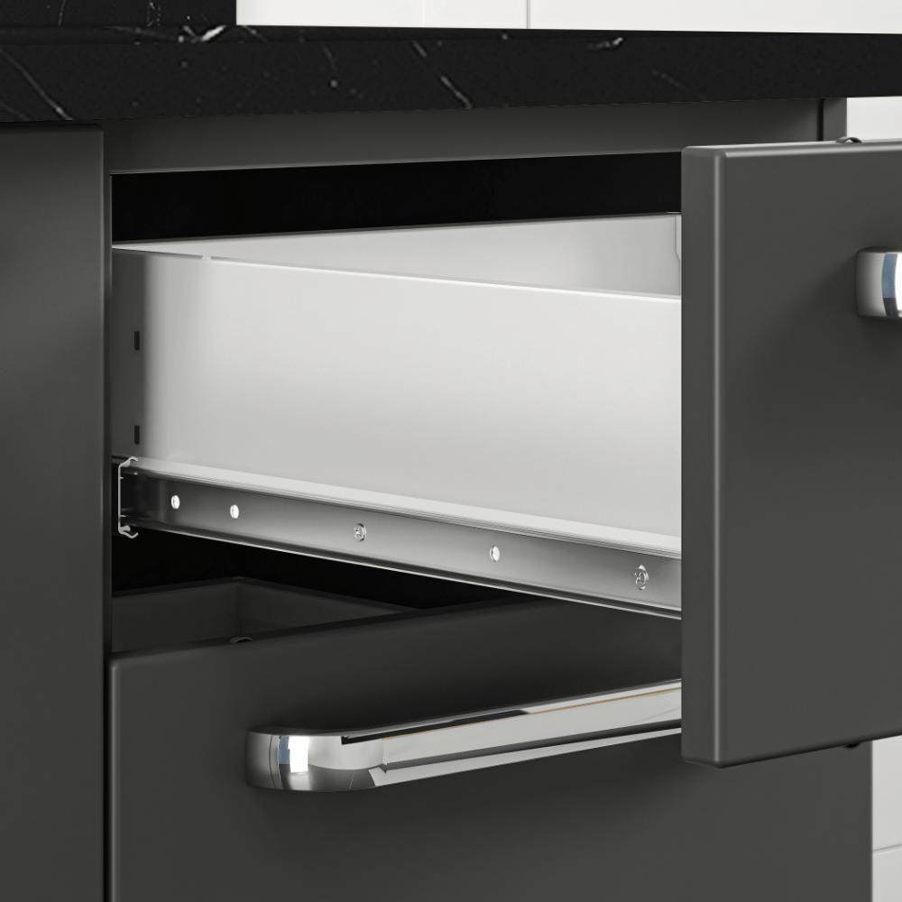 Balcão De Cozinha 105cm Em Aço Grafite Com 3 Portas E 2 Gavetas Itatiaia Midi Pop Art I3 - 7