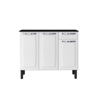 Balcão De Cozinha Itatiaia Rose Em Aço. 3 Portas E 1 Gaveta