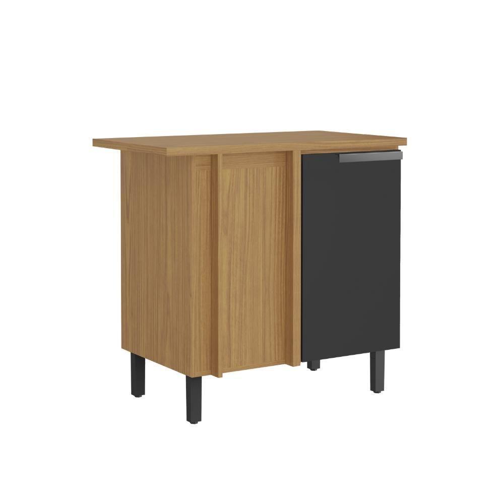 Armário Balcão Itatiaia De Canto Grafite 1 Porta - New Porto - 2