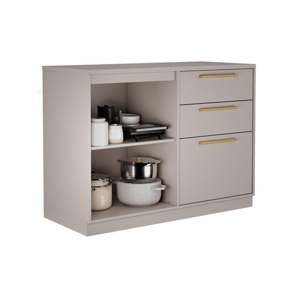 Balcão De Cozinha Itatiaia Fendi 1 Porta E 3 Gavetas Essence - 2