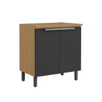 Balcão De Cozinha Itaiaia 2 Portas Grafite New Porto - 1