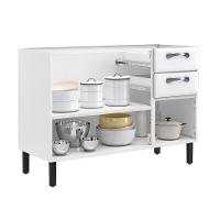 Balcão De Cozinha Itatiaia Em Aço 3 Portas 2 Gavetas Branco Sem Tampo New Premium - 2