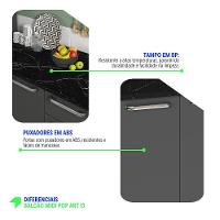 Balcão De Cozinha 70cm Em Aço Grafite-off White Itatiaia Midi Pop Art I3 - 8