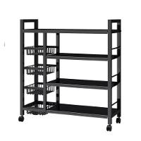 Organizador Multiuso Inox Carrinho Suporte Microondas Forno Galao Agua Fruteira Chao 4 Prateleiras - 2