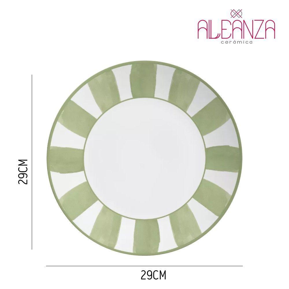 Jogo 4 Pratos Raso Coup Nature By Aurora 29cm Cerâmica Alleanza - 3