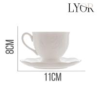 Jogo 10 XícarasDe Café Com Pires Em Porcelana New Bone Butterfly Borboleta E Flores 100ml Lyor - 5