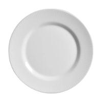 Jogo 6 Pratos Sobremesa Plissan Relevo Branco Cerâmica Alleanza 20cm - 1