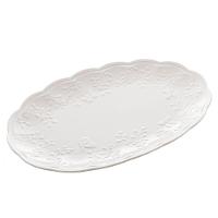 Travessa Prato De Porcelana New Bone Butterfly Flower Borboletas E Flores Lyor 31x21cm - 1