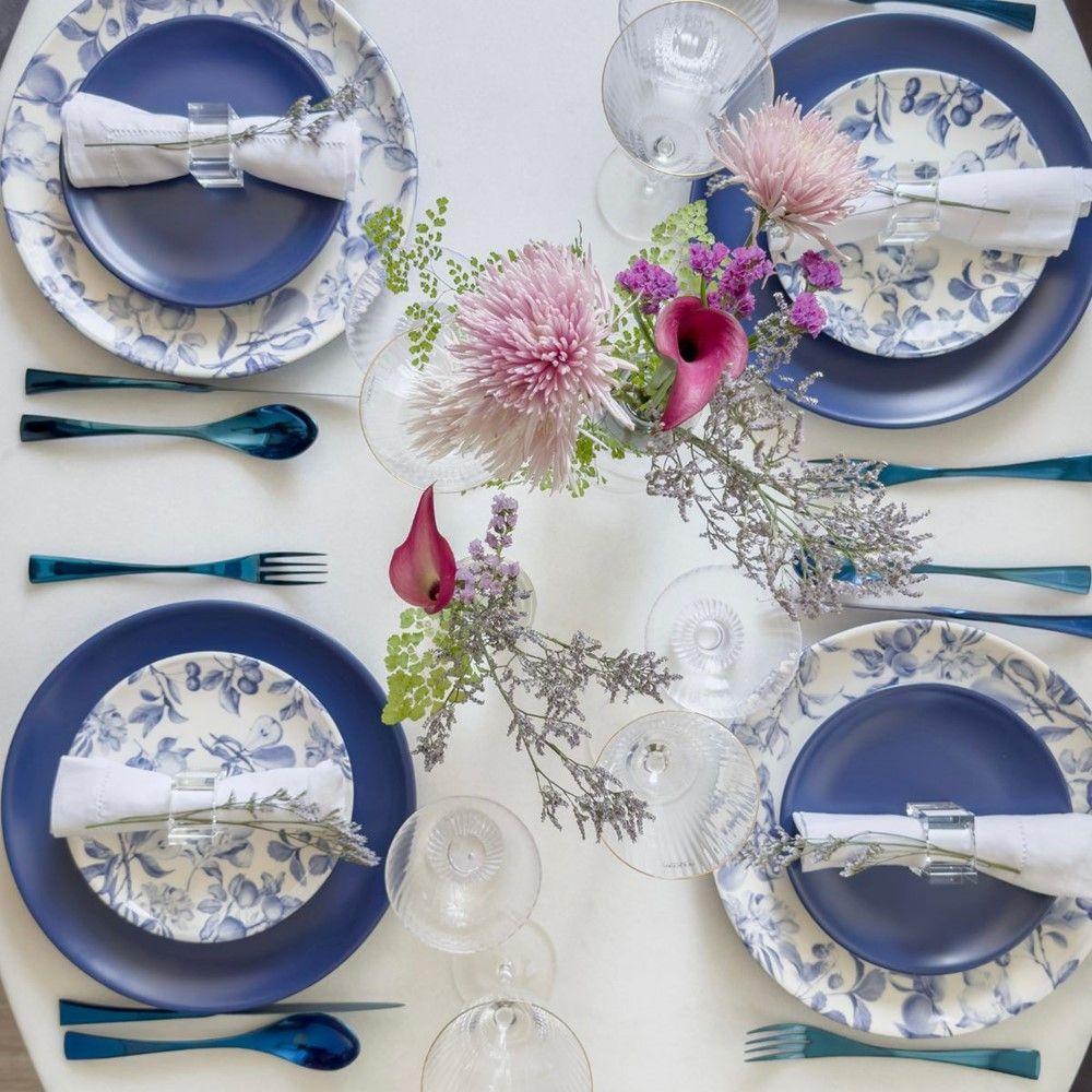 Prato Raso Coup Frutela 29cm Azul Cerâmica Alleanza. - 4