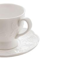 Jogo 12 XícarasDe Café Com Pires Em Porcelana New Bone Butterfly Borboleta E Flores 100ml Lyor - 3