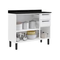 Balcão De Cozinha Itatiaia Em Aço 3 Portas 2 Gavetas Branco Florença - 2