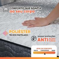 Colchão Casal Probel Molas Ensacadas 138x188x26 Day Springs A Vácuo Branco/cinza - 8