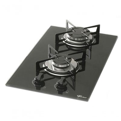 Fogão Cooktop a Gás Fischer 7726-11474 2 Bocas Vidro Temperado Preto Bivolt