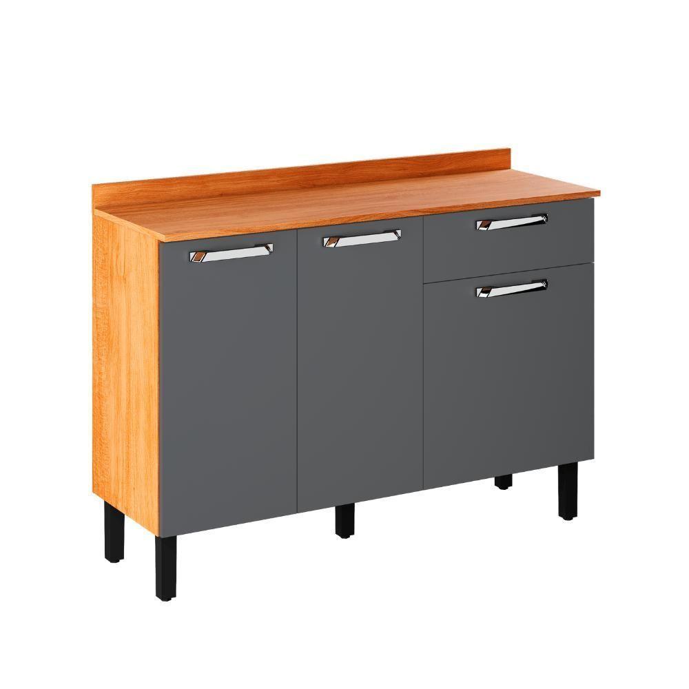 Balcão De Cozinha Itatiaia Madeira 3 Portas 1 Gaveta Vegas - 1