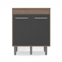 Balcão De Cozinha Barcelona Com Tampo 2 Portas 70 Cm Carvalho Oak-grafite Carvalho Oak-grafite - 1