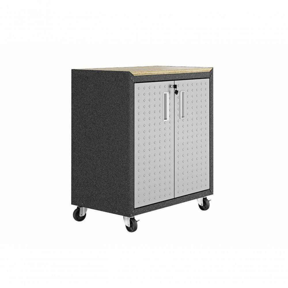 Balcão Multiuso Sem Tampo Titanium Itatiaia 2 Portas - Preto E Cinza - 1