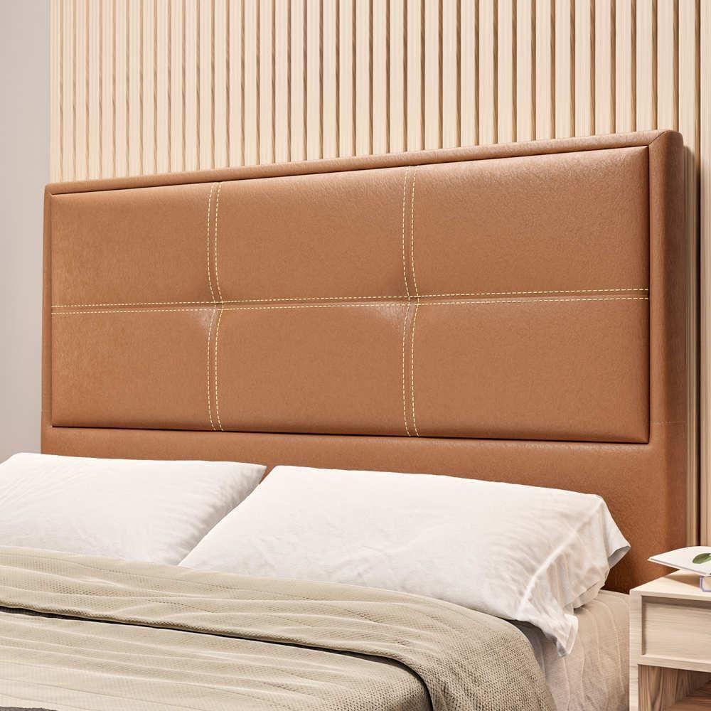 Cabeceira Casal Estofada Dobuê Monte Carlo Caramelo - 1