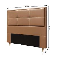 Cabeceira Casal Estofada Dobuê Monte Carlo Caramelo - 3