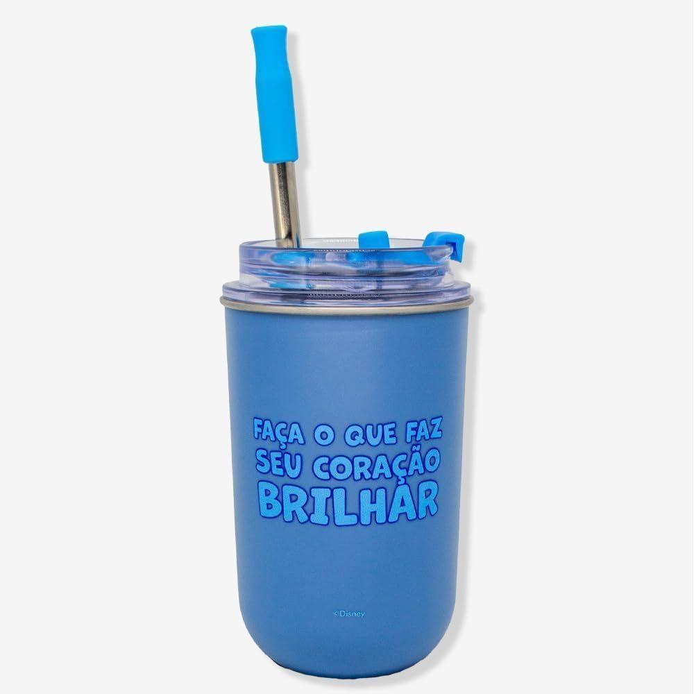Copo Neo Térmico Tampa Canudo 300ml Stitch - 2