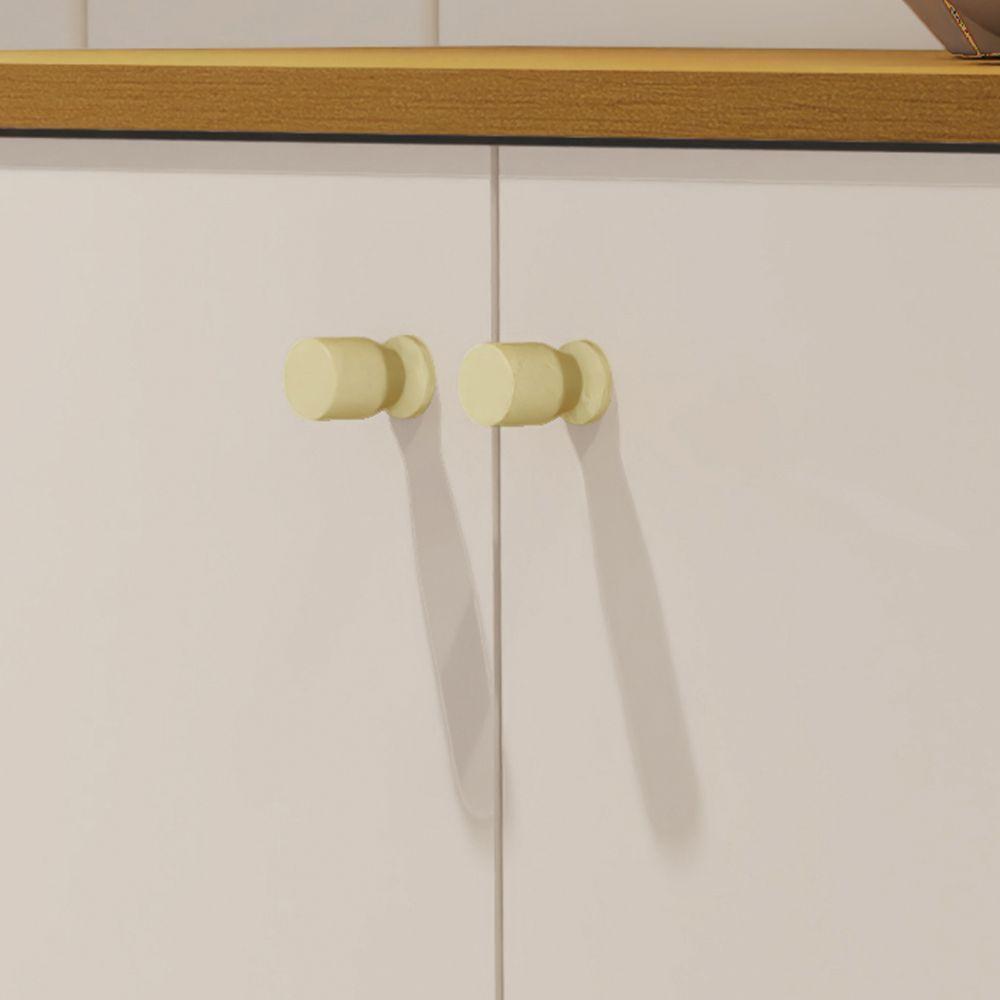 Buffet Aparador Tucupi Off White Com Nature Pe Dourado - Moveis Jb - 5