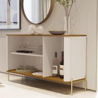 Buffet Aparador Tucupi Off White Com Nature Pe Dourado - Moveis Jb - 3