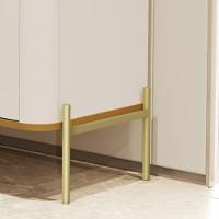 Buffet Aparador Tucupi Off White Com Nature Pe Dourado - Moveis Jb