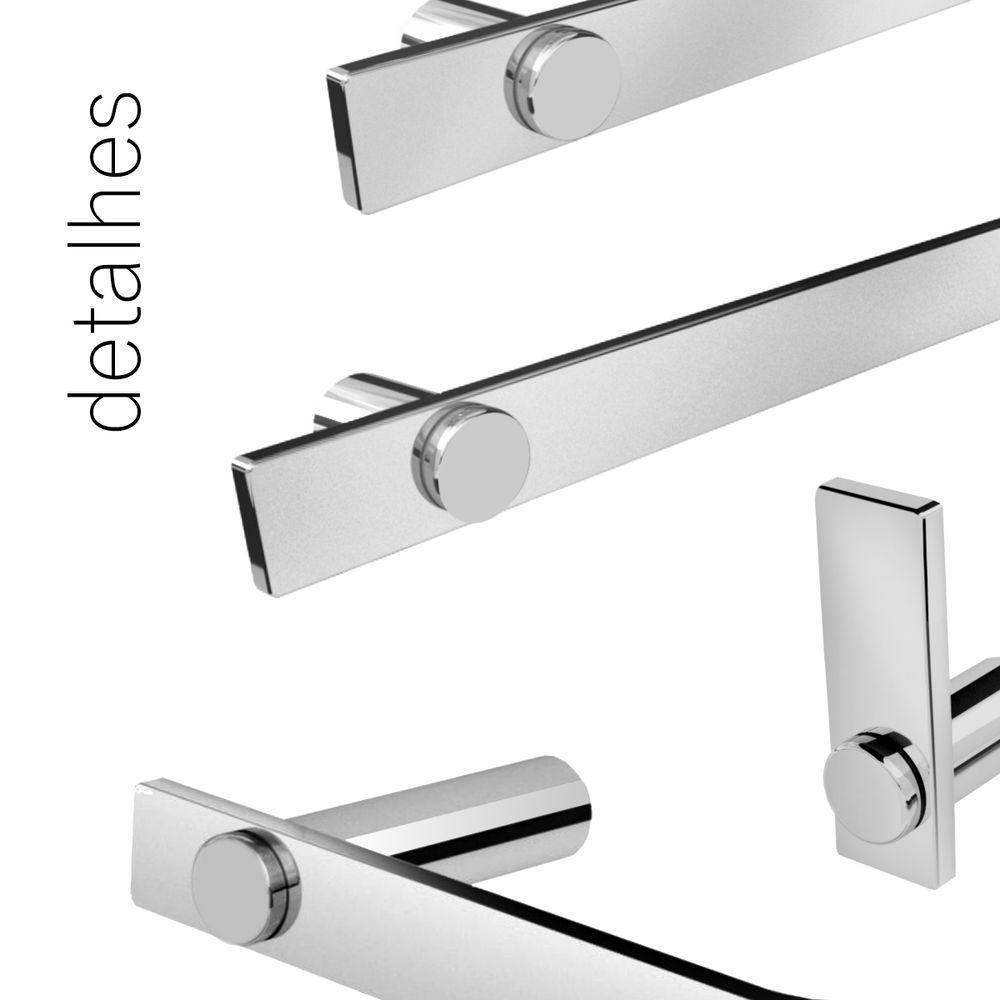 Kit Acessórios Para Banheiro Escovado 3 Peças Grego Metal 2020pm - 3