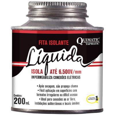 Fita Isolante L&iacute;quida Preta 200ml Quimatic &lrm;bd1