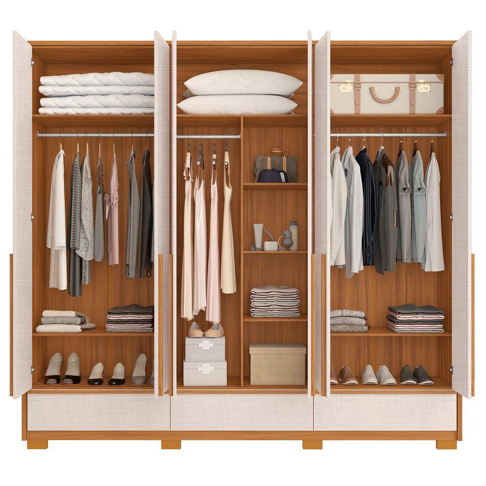 Guarda-roupa Nt 6035 Freijo Com Off White - Notavel - 3