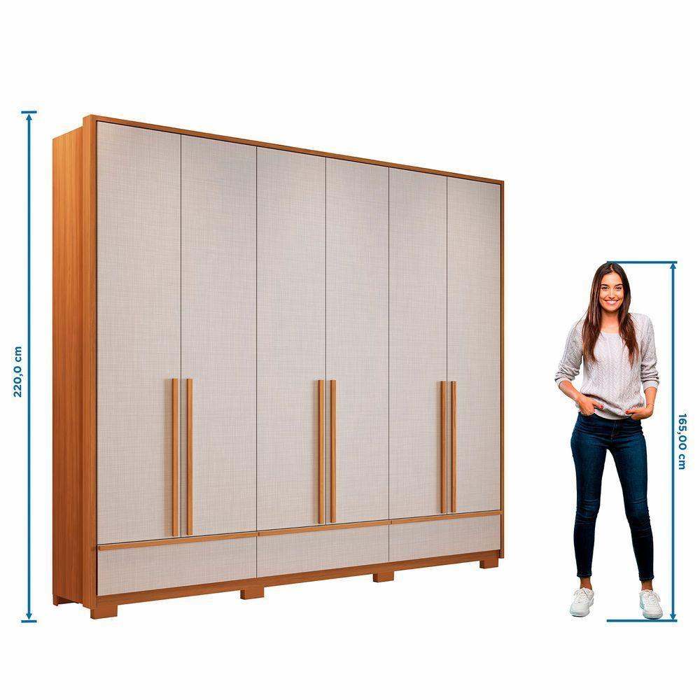 Guarda-roupa Nt 6035 Freijo Com Off White - Notavel - 4