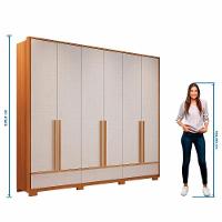 Guarda-roupa Nt 6035 Freijo Com Off White - Notavel