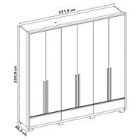 Guarda-roupa Nt 6035 Freijo Com Off White - Notavel - 6