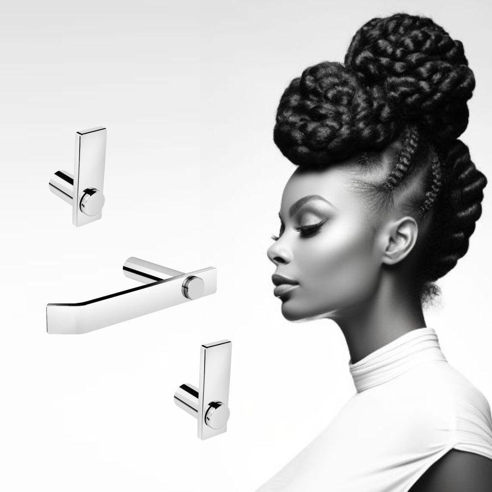 Kit Acessórios Para Banheiro Alto Brilho 3 Peças Grego Metal 2020pm - 2