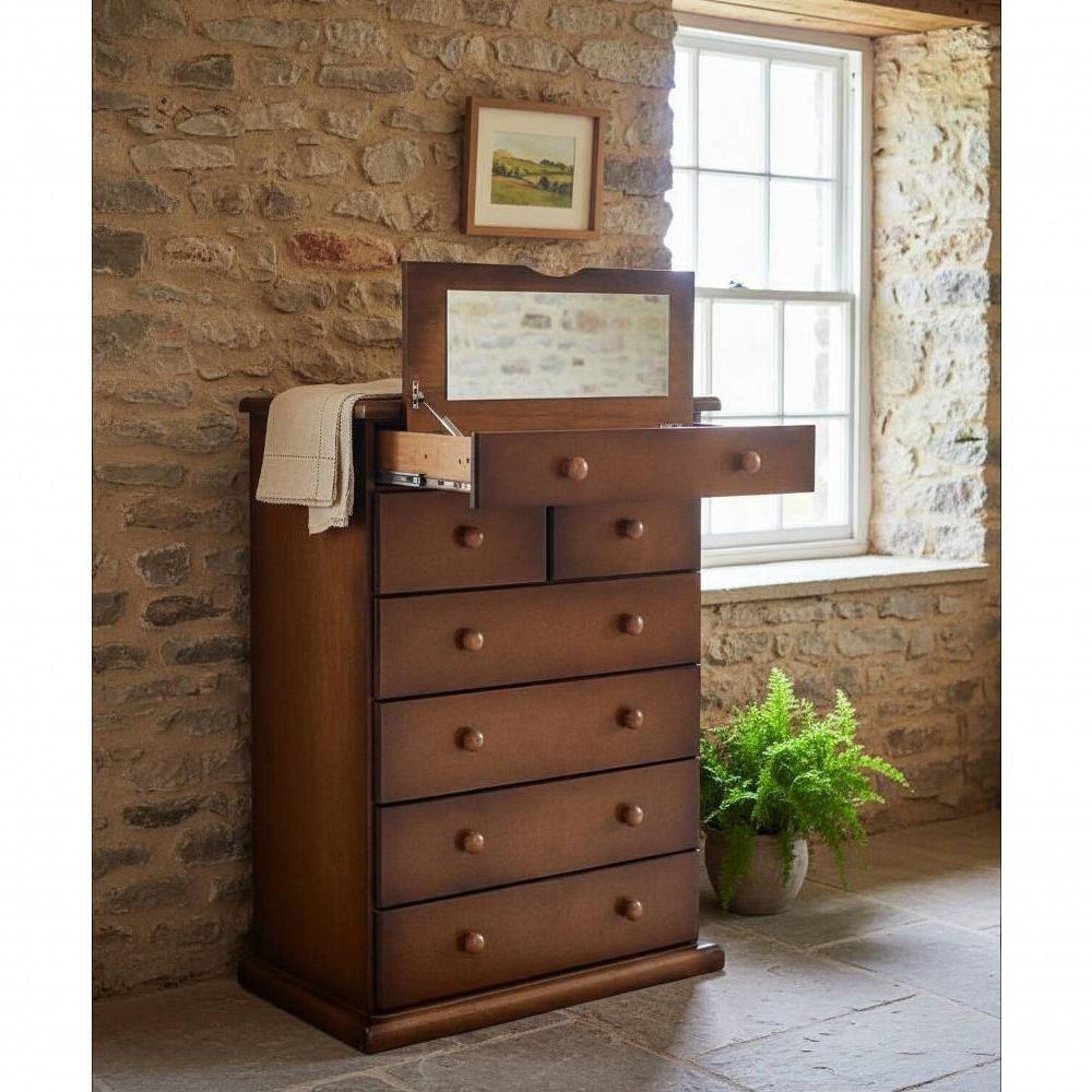 Cômoda Gramado Porta Jóias 1,20 X 50 X 80 - Madeira Maciça - Móveis De Gramado - Castanho - 1