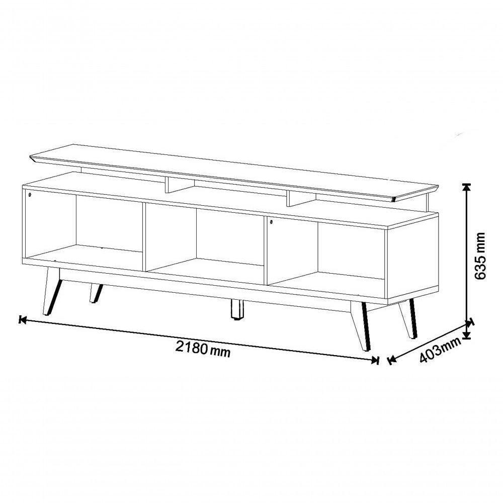Rack Com Painel Classic +3g 2.2 Nature Com Off White - Imcal Móveis - 6