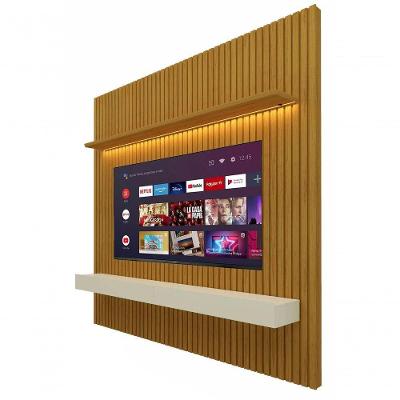 Home Suspenso 1.85 Ripado Com Led Nobre Naturale Com Off White - Gelius Móveis