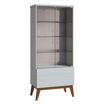 Cristaleira Classic 1g Branco Acetinado - Imcal Móveis