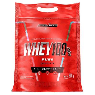 Proteína Concentrada Integralmedica Whey 100% Pure 900g Chocolate