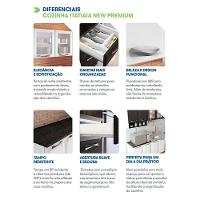 Balcão De Cozinha Itatiaia Em Aço 3 Portas 2 Gavetas Branco E Grafite Sem Tampo New Premium - 3