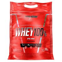 Proteína Concentrada Integralmedica Whey 100% Pure 900g Morango - 1